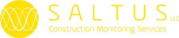 Saltus LLC construction monitoring services yellow logo